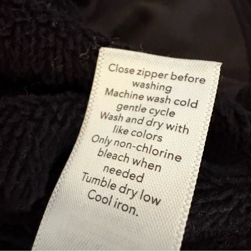 Athleta Cozy Karma Side Zip Sweatshirt Funnel Neck Pullover Black Size Small - Picture 11 of 13